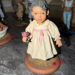 Porcelain Figurine with Pink Rose